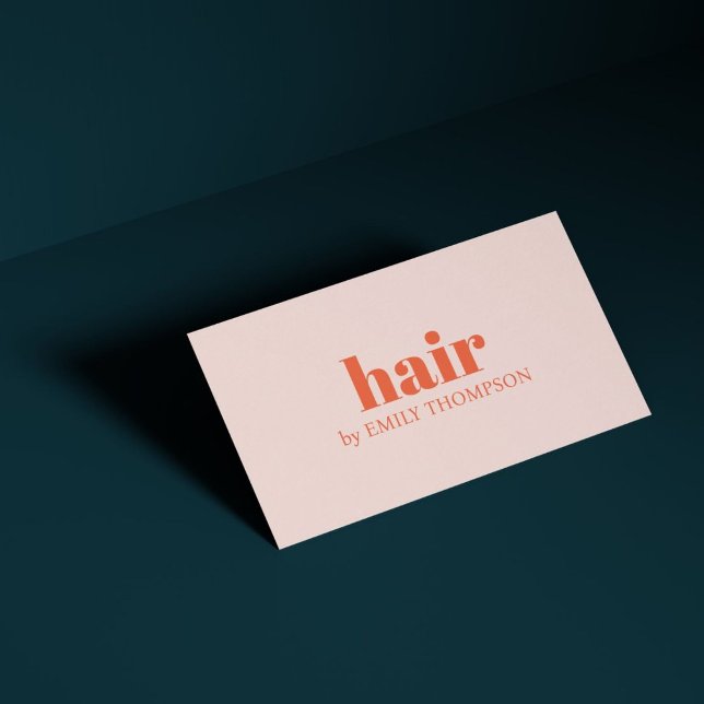 Minimal Elegant Light Pastel Hairstylist Beauty Business Card (Creator Uploaded)