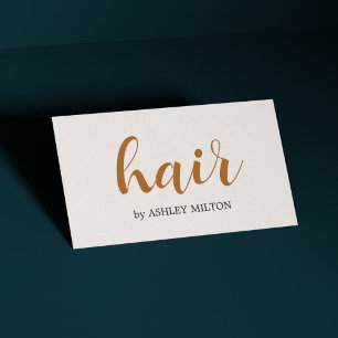 Minimal Elegant Light Pastel Hairstylist Salon Business Card