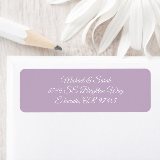 Minimal Elegant Lilac Purple Return Address (Insitu)