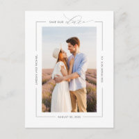 Minimal Elegant Modern Simple Save the Date Photo