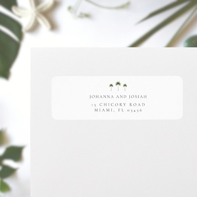 Minimal Elegant Palm Tree Return Address (Creator Uploaded)