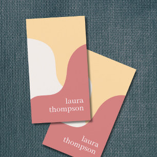 Minimal Elegant Pastel Pattern Consultant Business Card