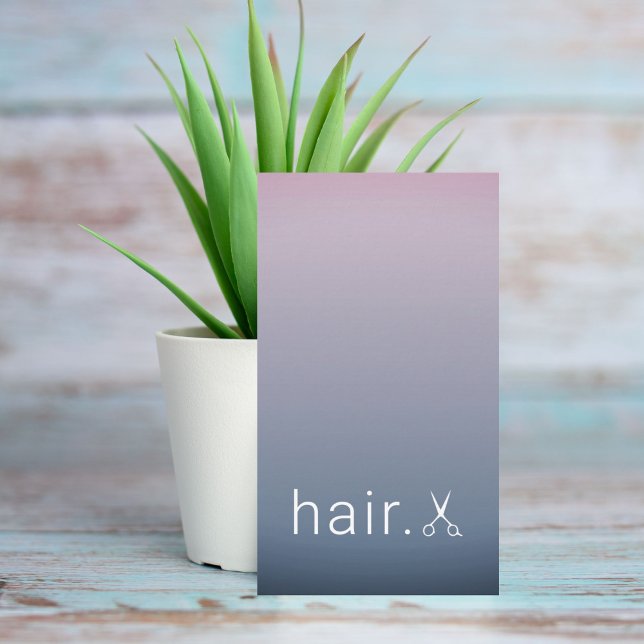 Minimal Elegant Pastel White Scissors Hairstylist Business Card (Creator Uploaded)