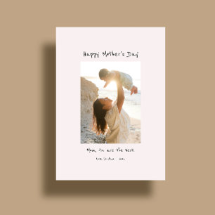 Minimal Elegant Photo Happy Mother's Day Card