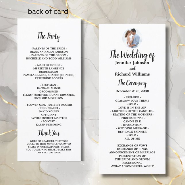 Minimal Elegant Photo Wedding Program (Creator Uploaded)