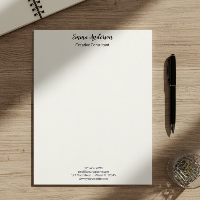 Minimal Elegant Professional  Custom Letterhead (Creator Uploaded)