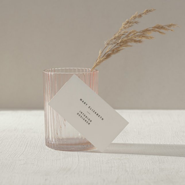 Minimal Elegant QR Code Cream Business Card (Creator Uploaded)