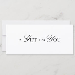 Minimal Elegant QR Code Gift Certificate