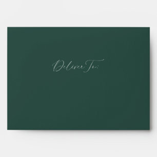 Minimal Elegant Return Address A7 Wedding Envelope