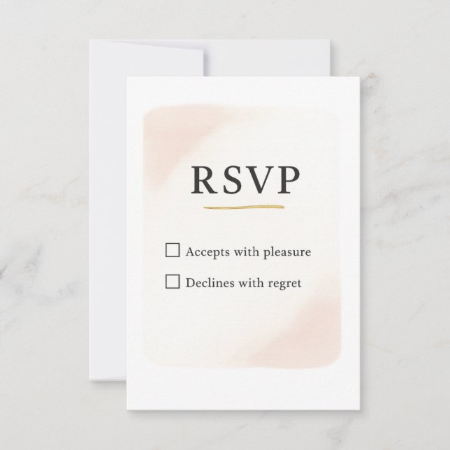 Minimal Elegant RSVP Wedding Card – 3.5x5 Inch (Front)