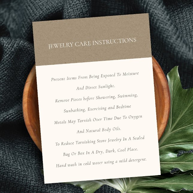 Minimal Elegant Soft Kraft Off White Jewellery Car Business Card (Creator Uploaded)