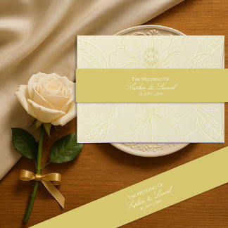 Minimal Elegant Solid Colour  Invitation Belly Band