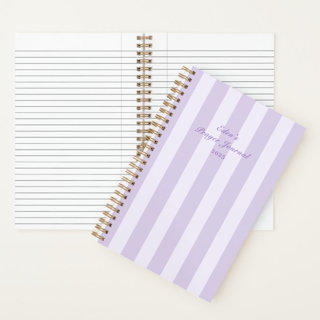 Minimal Elegant Striped Prayer Journal Notebook (Inside)