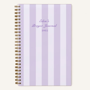 Minimal Elegant Striped Prayer Journal Notebook