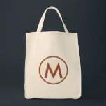 Minimal Elegant Terracotta Monogram Tote Bag<br><div class="desc">This modern tote bag design features a minimalist elegant monogram with your initial in elegant terracotta typography for a look that is simple and professional.</div>