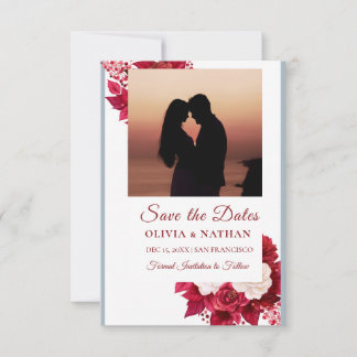 Minimal Elegant Text & Photo Design / Wedding  Save The Date