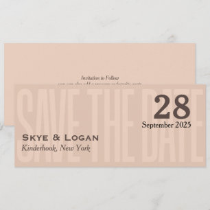 Minimal Elegant Typography Mocha Slim Save The Date