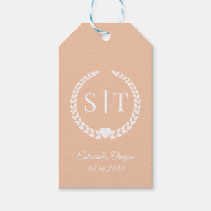 Minimal Elegant Typography Monogram Initials Gift Tags
