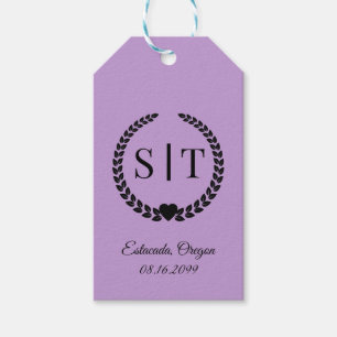Minimal Elegant Typography Monogram Initials Gift Tags