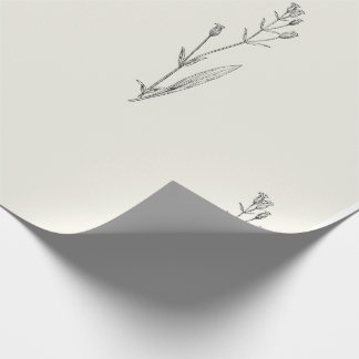 Minimal Elegant Vintage Floral Wrapping Paper