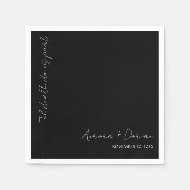 Minimal Elegant Wedding Napkin (Front)