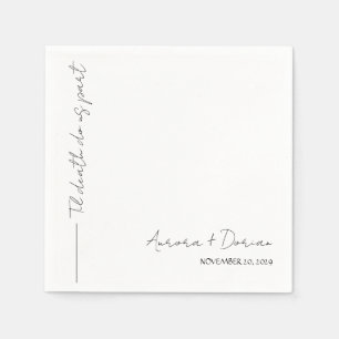 Minimal Elegant Wedding Napkin