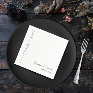 Minimal Elegant Wedding Napkin