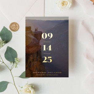 Minimal Elegant Wedding Photo Save the Date