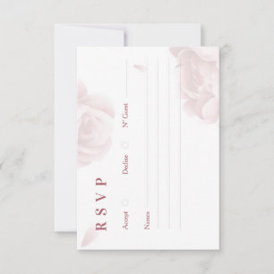 Minimal Elegant Wedding RSVP Card