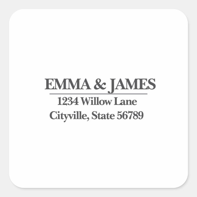 Minimal Elegant Wedding Stickers – Ivory Marble (Front)