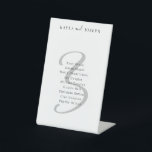 Minimal Elegant Wedding Table Number 3 Pedestal Sign<br><div class="desc">This is elegant black and white table number three sign for wedding with editable guest list. You can add your names and your guest list. If you wish to change background colour, font and the colour of the number or make other changes to the template - it can be done...</div>
