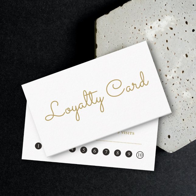 Minimal Elegant White Beauty Salon Loyalty Card (Creator Uploaded)