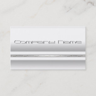 Minimal Elegant White Satin  Business Card
