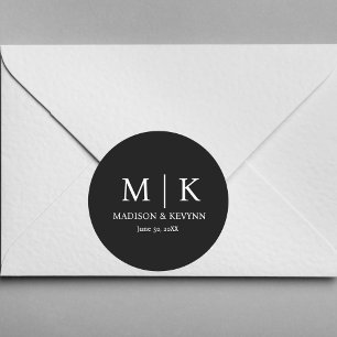 Minimal & Elegant & White Wedding Envelope Seals