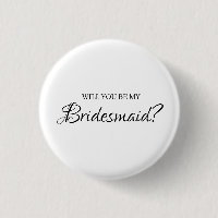 Minimal elegant will you be my bridesmaid request
