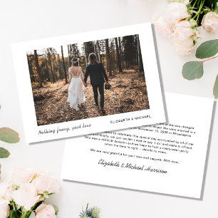 Minimal Elopement Now Party Later Photo Wedding