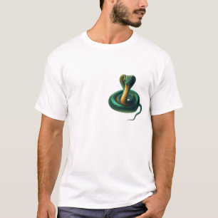 Minimal Emerald Cobra Logo T-Shirt – Subtle Serpen