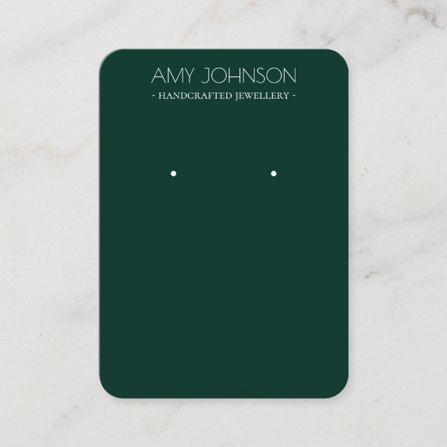 Minimal Emerald Earring display cards (Front)
