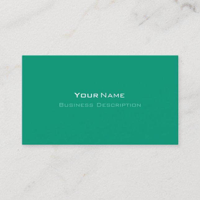 Minimal Emerald Green Business Card (Front)