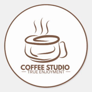 Minimal espresso yourself coffee lover classic round sticker