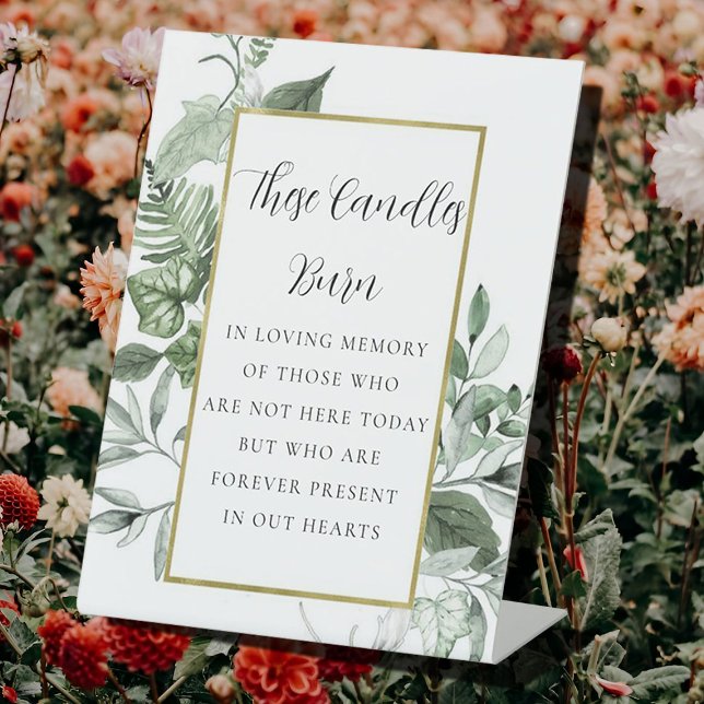 Minimal Eucalyptus In Loving Memory Sign (Creator Uploaded)