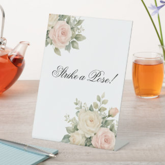 Minimal Eucalyptus Wedding Tabletop Sign