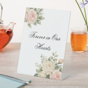 Minimal Eucalyptus Wedding Tabletop Sign