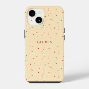 Minimal Fall Themed Pattern Personalised iPhone 14 Case