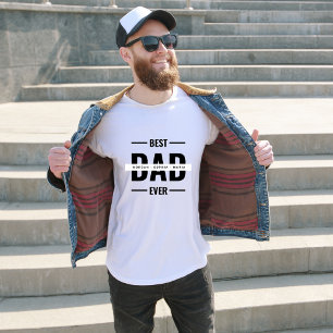 Minimal Father's Day Gift For Best Dad Ever Custom T-Shirt