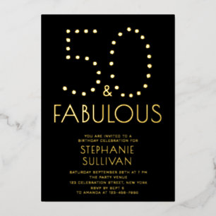 Minimal Fifty and Fabulous 50th Birthday Party