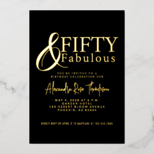 Minimal Fifty and Fabulous 50th Birthday Party
