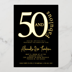 Minimal Fifty and Fabulous 50th Birthday Party