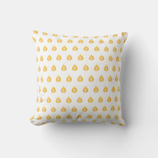 Minimal Fire Flame Icon Hot Lit Aesthetic Graphic Cushion