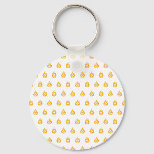 Minimal Fire Flame Icon Hot Lit Aesthetic Graphic Key Ring